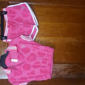 Hot pink Guess short set for girls size 8.